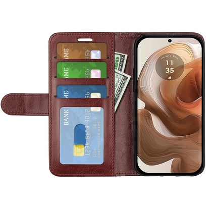 For Motorola Edge 50 Ultra 5G / Moto X50 Ultra 5G Case Leather Phone Cover with Wallet Stand