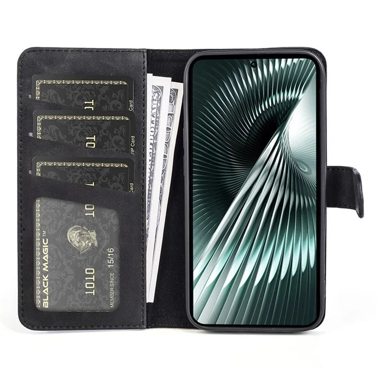 For Xiaomi Redmi Turbo 3 5G / Poco F6 5G Leather Case Splicing Color Leather Phone Cover