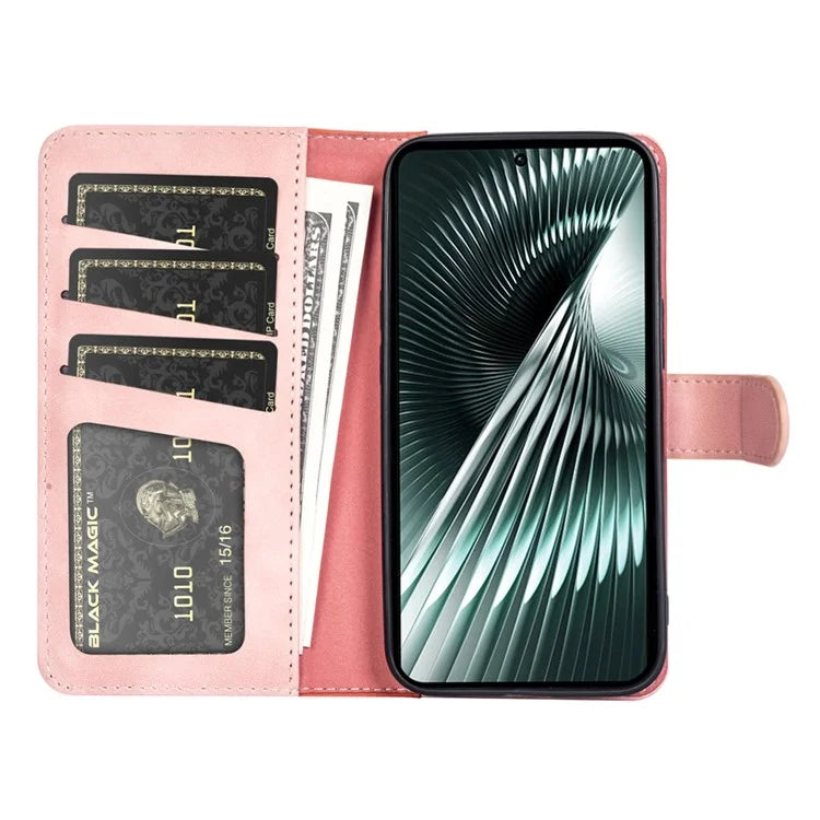For Xiaomi Redmi Turbo 3 5G / Poco F6 5G Leather Case Splicing Color Leather Phone Cover