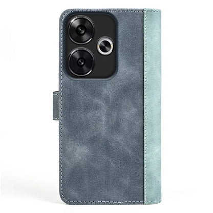 For Xiaomi Redmi Turbo 3 5G / Poco F6 5G Leather Case Splicing Color Leather Phone Cover