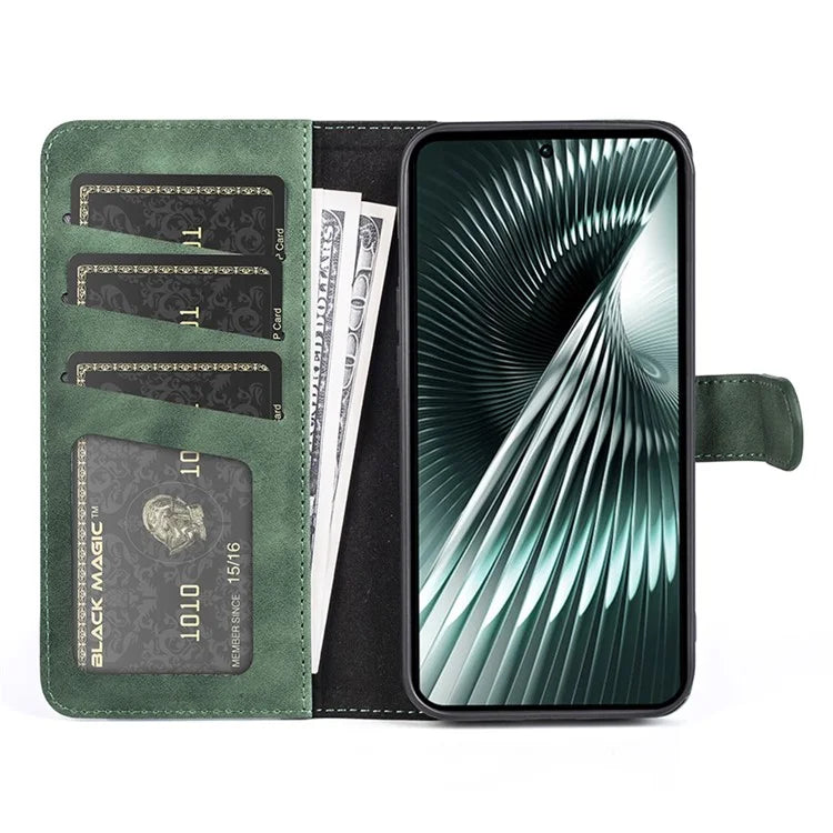 For Xiaomi Redmi Turbo 3 5G / Poco F6 5G Leather Case Splicing Color Leather Phone Cover