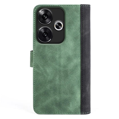 For Xiaomi Redmi Turbo 3 5G / Poco F6 5G Leather Case Splicing Color Leather Phone Cover