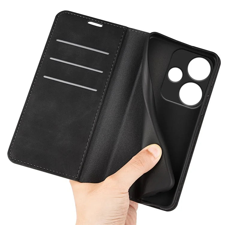 For Xiaomi Redmi Turbo 3 5G / Poco F6 5G Leather Case Skin Touch Anti-Drop Wallet Phone Cover