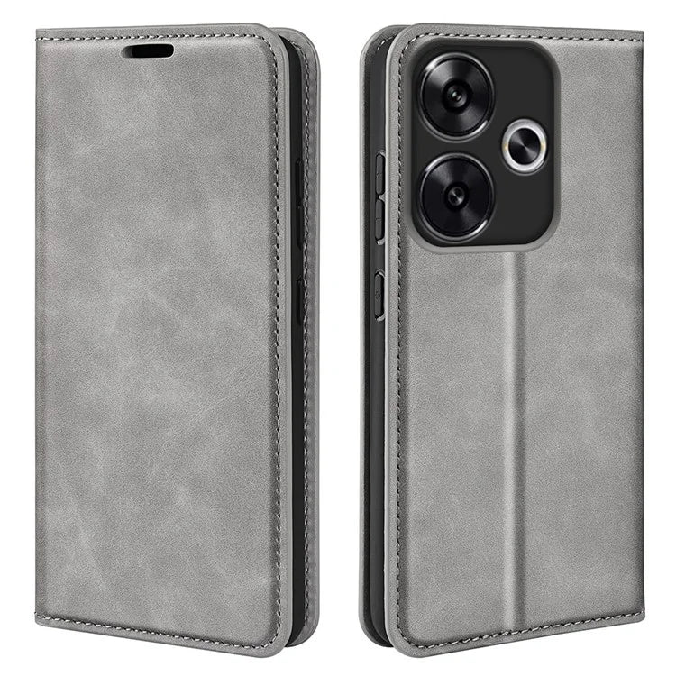 For Xiaomi Redmi Turbo 3 5G / Poco F6 5G Leather Case Skin Touch Anti-Drop Wallet Phone Cover