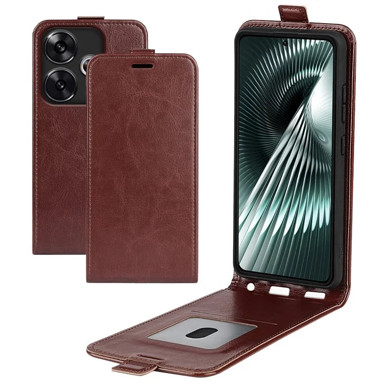 For Xiaomi Redmi Turbo 3 5G / Poco F6 5G Case Vertical Flip Leather Phone Cover with Card Slots