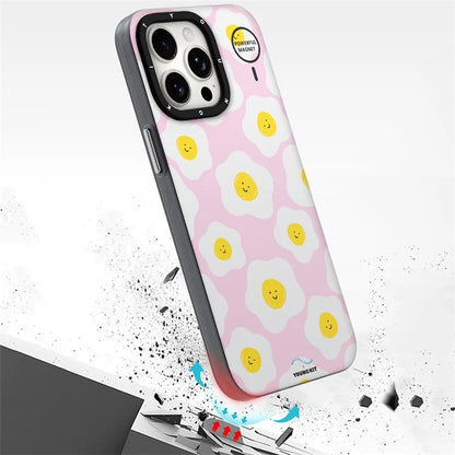 YOUNGKIT Mousse Series For iPhone 13 Pro Case IMD Pattern PC+TPU Magnetic Phone Cover