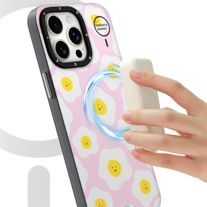 YOUNGKIT Mousse Series For iPhone 13 Pro Case IMD Pattern PC+TPU Magnetic Phone Cover