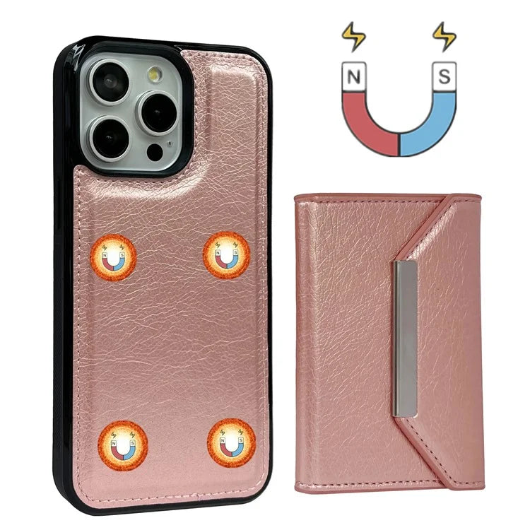 For iPhone 14 Pro Case Leather+TPU Phone Card Bag Detachable 2-in-1