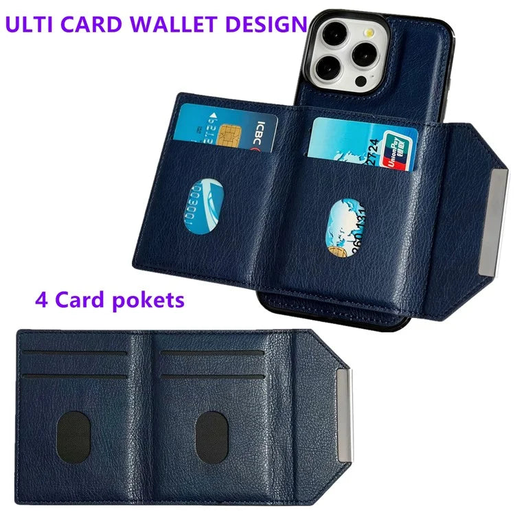 For iPhone 14 Pro Case Leather+TPU Phone Card Bag Detachable 2-in-1
