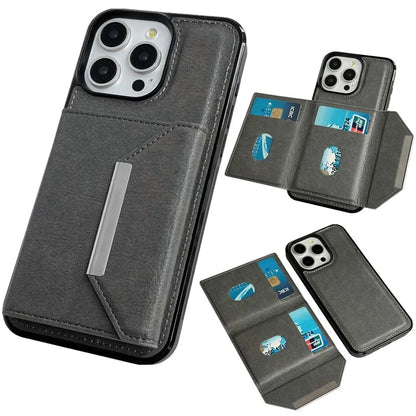 For iPhone 14 Pro Case Leather+TPU Phone Card Bag Detachable 2-in-1
