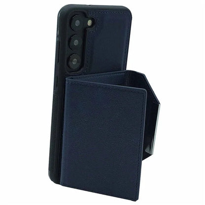 For Samsung Galaxy S22+ 5G Case Leather Phone Back Cover Detachable Card Holder Kickstand