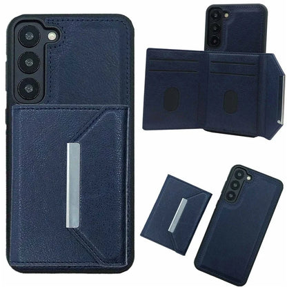 For Samsung Galaxy S23 Case Detachable Leather Back Cover 4 Card Slots Bag