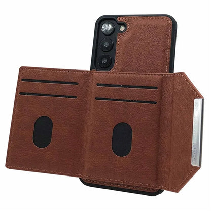 For Samsung Galaxy S23 Case Detachable Leather Back Cover 4 Card Slots Bag
