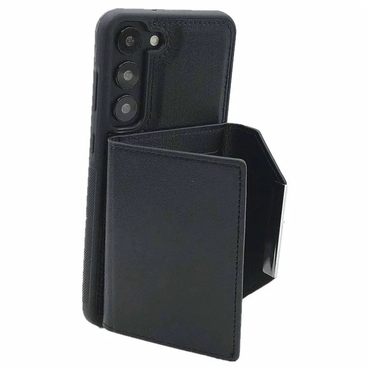 For Samsung Galaxy S23 Case Detachable Leather Back Cover 4 Card Slots Bag