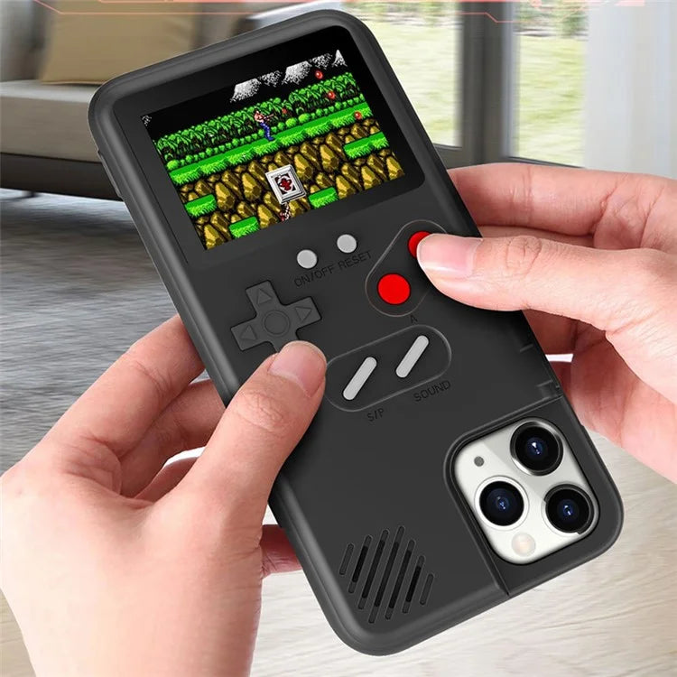 For iPhone 13 / 13 Pro Case 2.4-inch Color Screen Gaming Console ABS+TPU Phone Cover