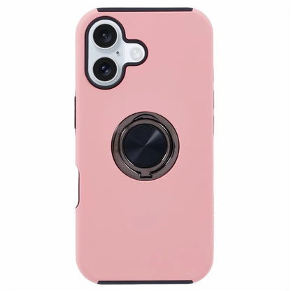 For iPhone 16 Case Anti-Drop PC+TPU Protective Cover with Rotary Kickstand