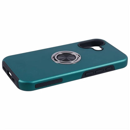 For iPhone 16 Case Anti-Drop PC+TPU Protective Cover with Rotary Kickstand