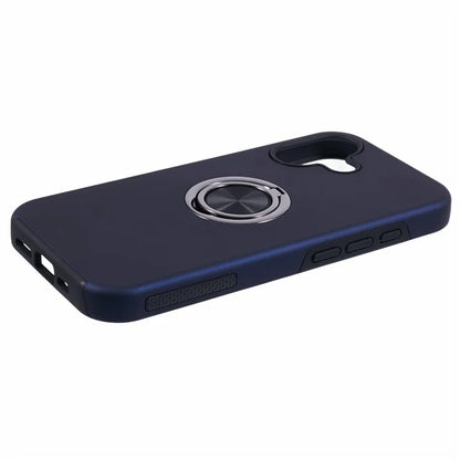 For iPhone 16 Case Anti-Drop PC+TPU Protective Cover with Rotary Kickstand