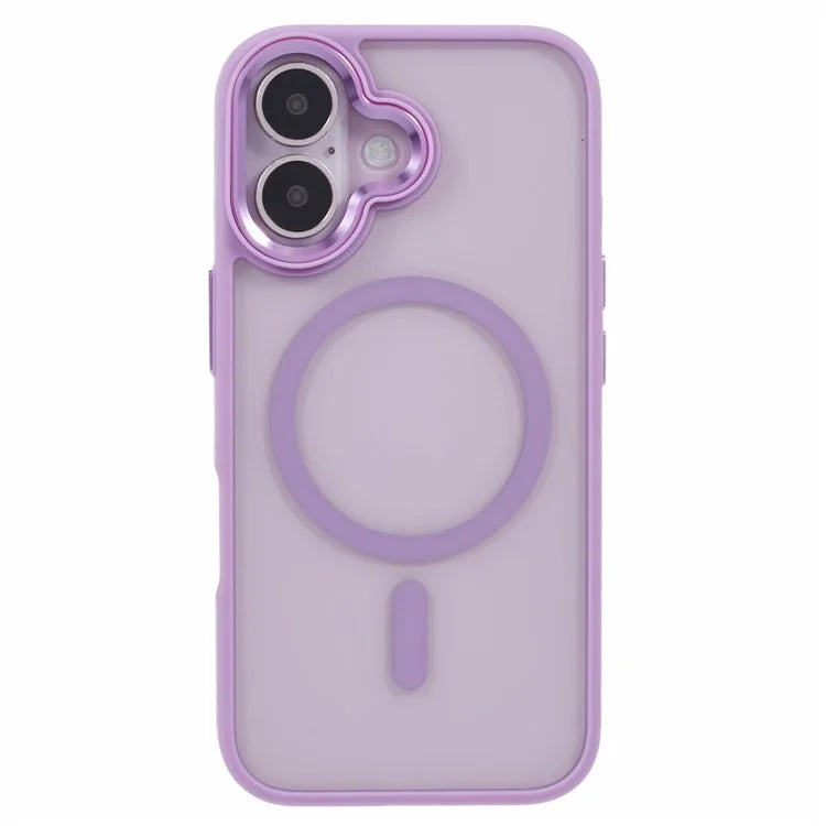 For iPhone 16 Plus Case Drop-Proof PC+TPU Phone Cover Compatible with MagSafe