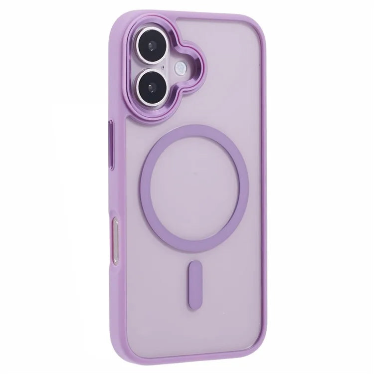 For iPhone 16 Plus Case Drop-Proof PC+TPU Phone Cover Compatible with MagSafe