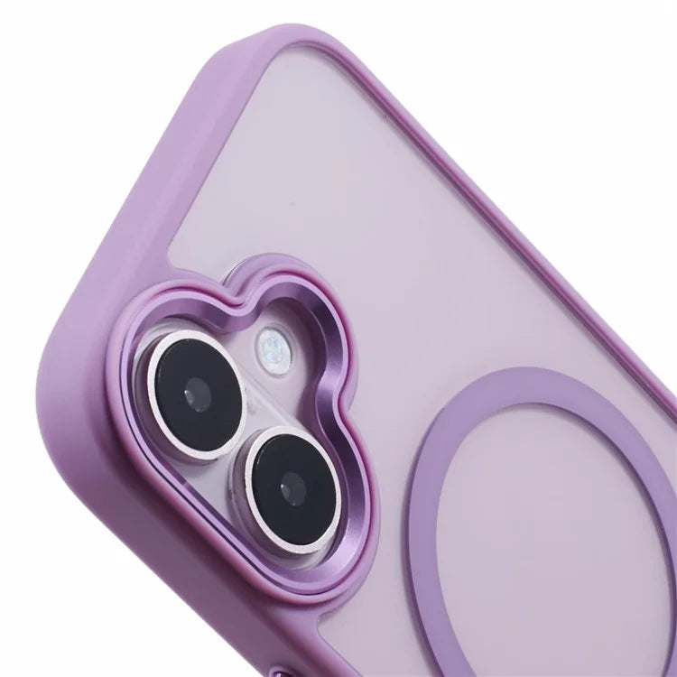 For iPhone 16 Plus Case Drop-Proof PC+TPU Phone Cover Compatible with MagSafe