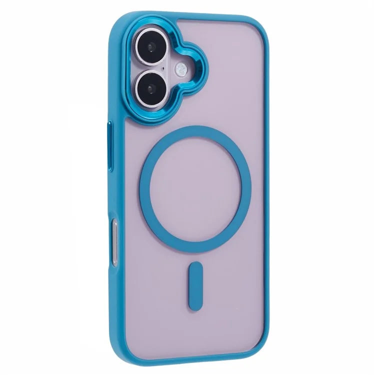 For iPhone 16 Plus Case Drop-Proof PC+TPU Phone Cover Compatible with MagSafe