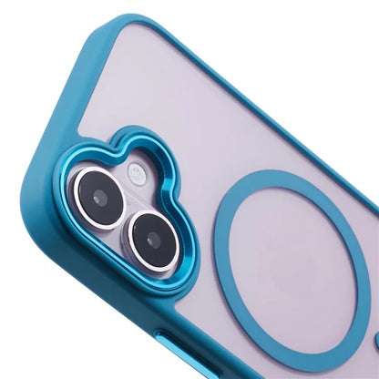 For iPhone 16 Plus Case Drop-Proof PC+TPU Phone Cover Compatible with MagSafe