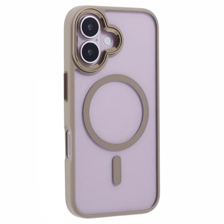 For iPhone 16 Plus Case Drop-Proof PC+TPU Phone Cover Compatible with MagSafe