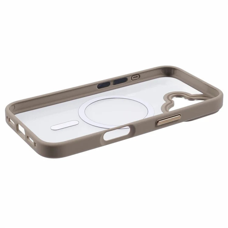 For iPhone 16 Plus Case Drop-Proof PC+TPU Phone Cover Compatible with MagSafe