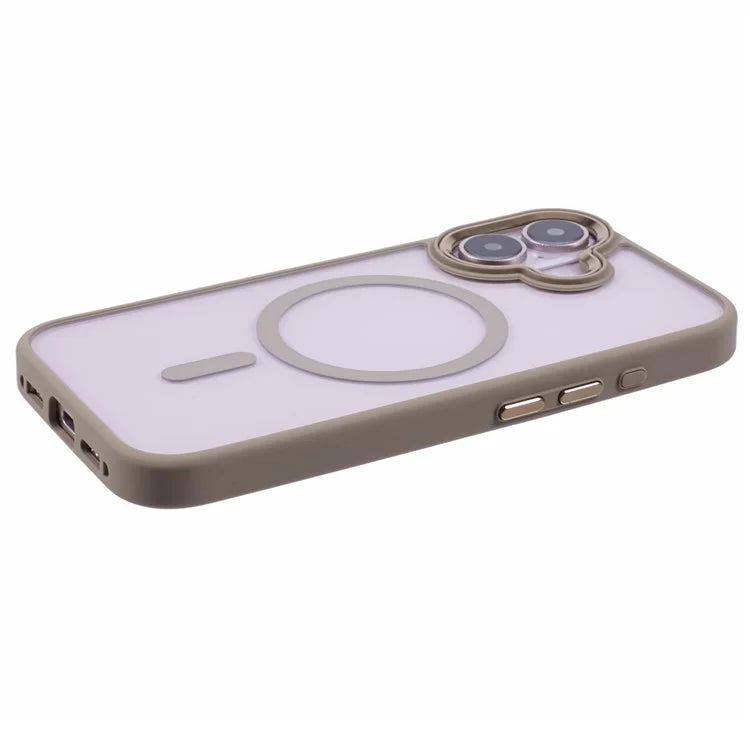 For iPhone 16 Plus Case Drop-Proof PC+TPU Phone Cover Compatible with MagSafe
