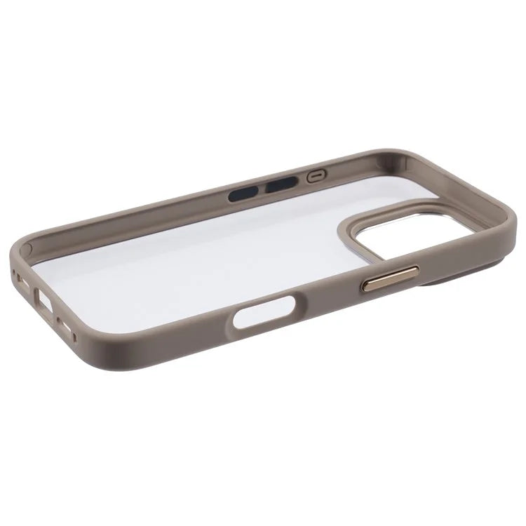 For iPhone 16 Pro Max Cell Phone Case Drop-Proof Clear Back PC+TPU Cover