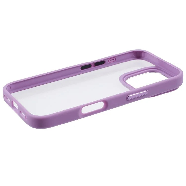 For iPhone 16 Pro Max Cell Phone Case Drop-Proof Clear Back PC+TPU Cover