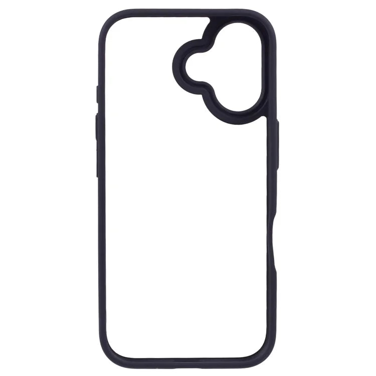 For iPhone 16 Plus Cell Phone Case Clear Back Drop Protection PC+TPU Cover