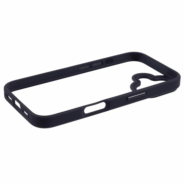 For iPhone 16 Plus Cell Phone Case Clear Back Drop Protection PC+TPU Cover
