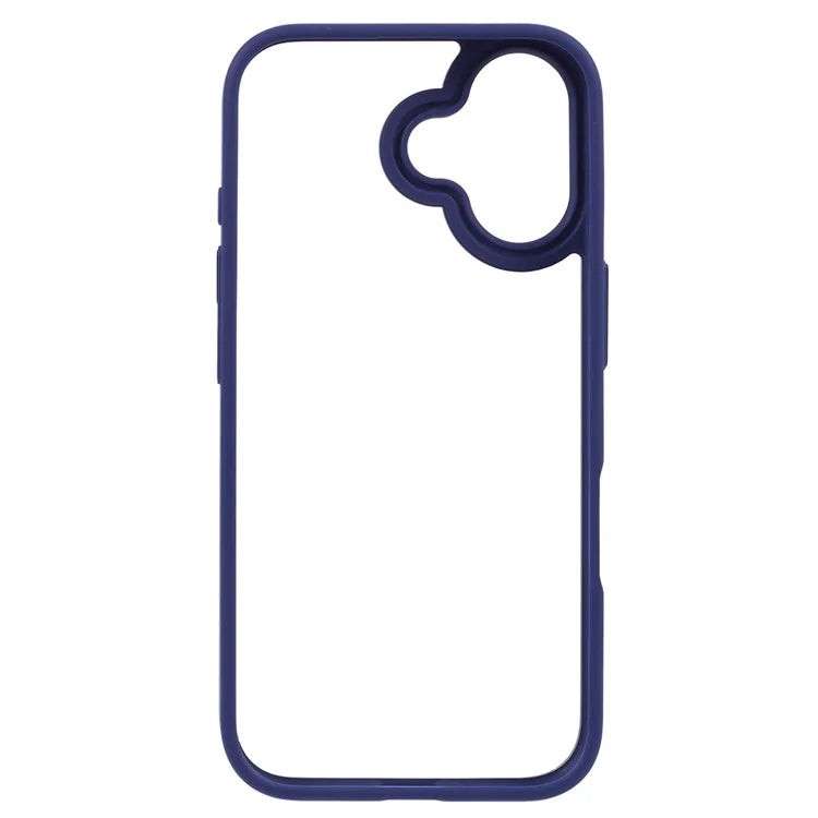 For iPhone 16 Plus Cell Phone Case Clear Back Drop Protection PC+TPU Cover