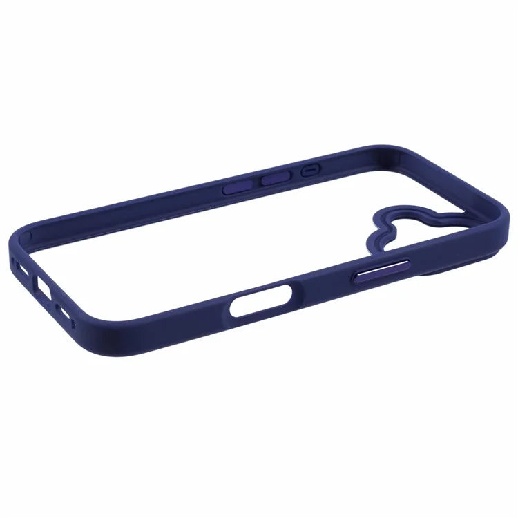 For iPhone 16 Plus Cell Phone Case Clear Back Drop Protection PC+TPU Cover