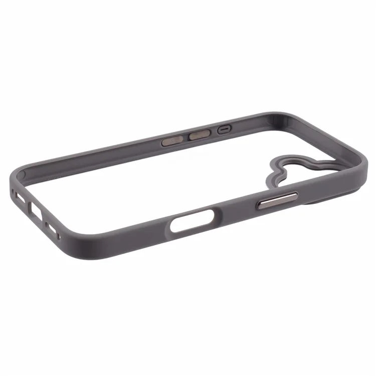 For iPhone 16 Plus Cell Phone Case Clear Back Drop Protection PC+TPU Cover