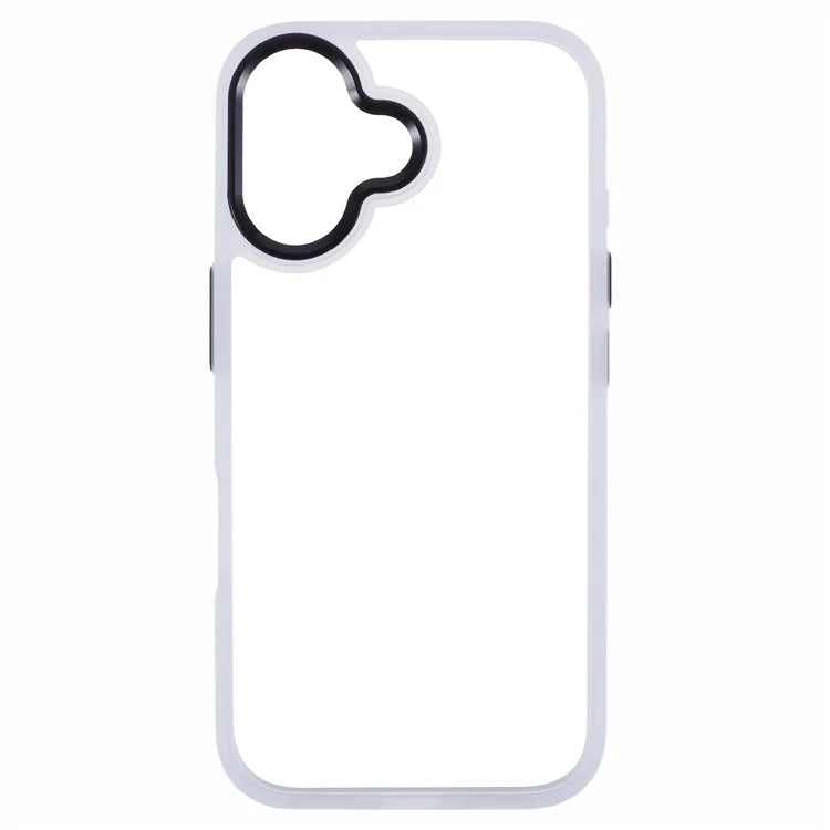 For iPhone 16 Plus Cell Phone Case Clear Back Drop Protection PC+TPU Cover