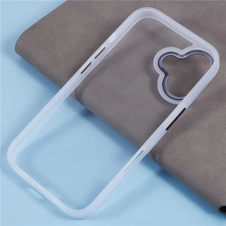 For iPhone 16 Plus Cell Phone Case Clear Back Drop Protection PC+TPU Cover