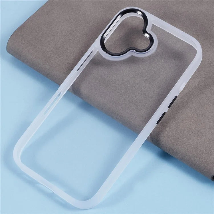 For iPhone 16 Plus Cell Phone Case Clear Back Drop Protection PC+TPU Cover