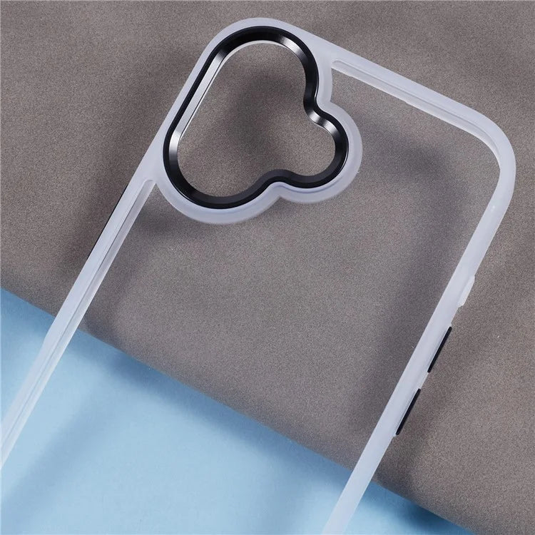 For iPhone 16 Plus Cell Phone Case Clear Back Drop Protection PC+TPU Cover