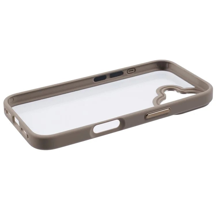 For iPhone 16 Plus Cell Phone Case Clear Back Drop Protection PC+TPU Cover
