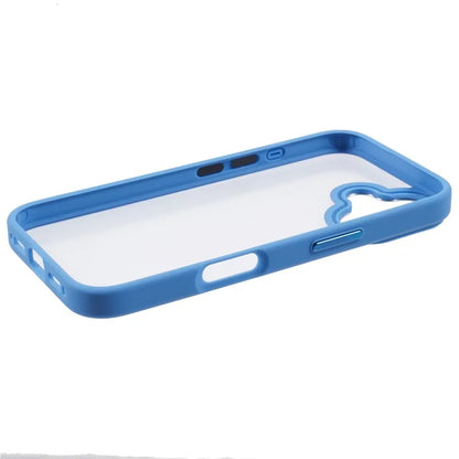 For iPhone 16 Plus Cell Phone Case Clear Back Drop Protection PC+TPU Cover