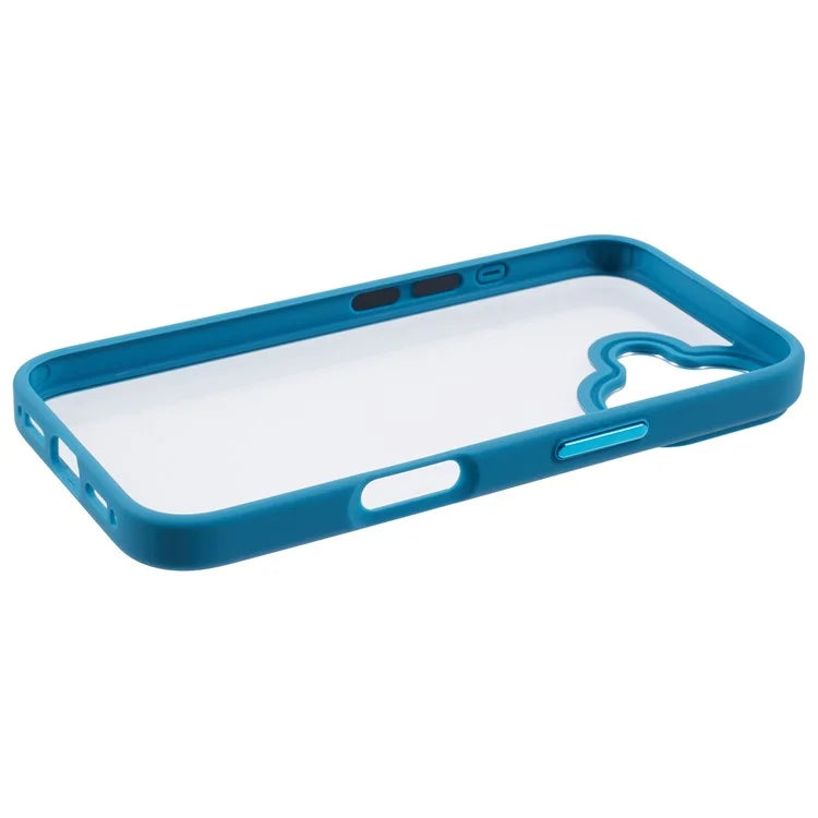 For iPhone 16 Plus Cell Phone Case Clear Back Drop Protection PC+TPU Cover