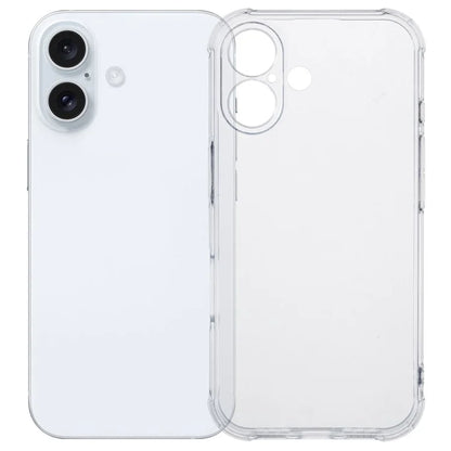 For iPhone 16 Plus Case Clear Shockproof Soft TPU Phone Cover (Precise Rear Lens Cutout)
