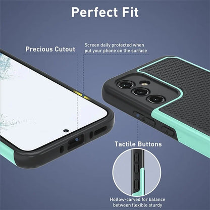 For Samsung Galaxy A54 5G Case Football Texture PC+TPU Drop-proof Phone Cover+Red