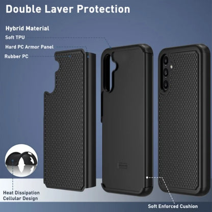 For Samsung Galaxy A14 5G Case Football Texture PC+TPU Mobile Phone Back Cover+Purple