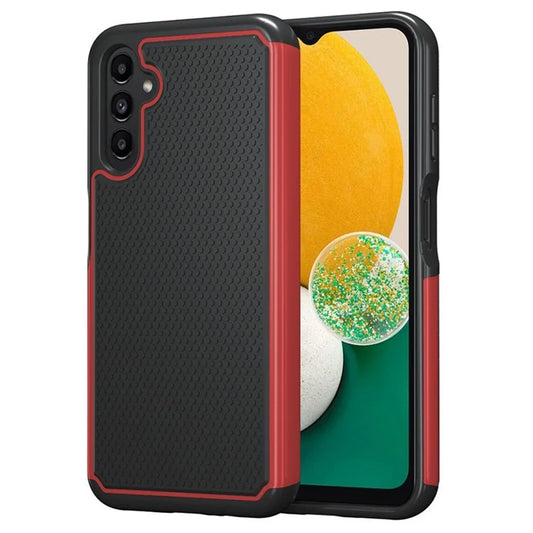 For Samsung Galaxy A14 5G Case Football Texture PC+TPU Mobile Phone Back Cover+Red