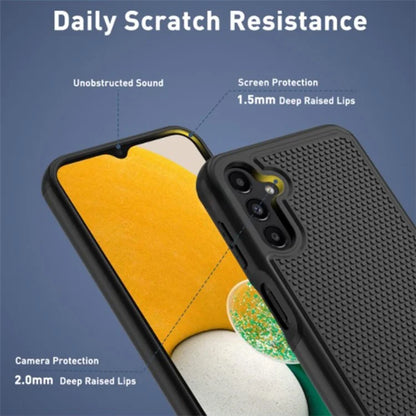 For Samsung Galaxy A14 5G Case Football Texture PC+TPU Mobile Phone Back Cover+Red