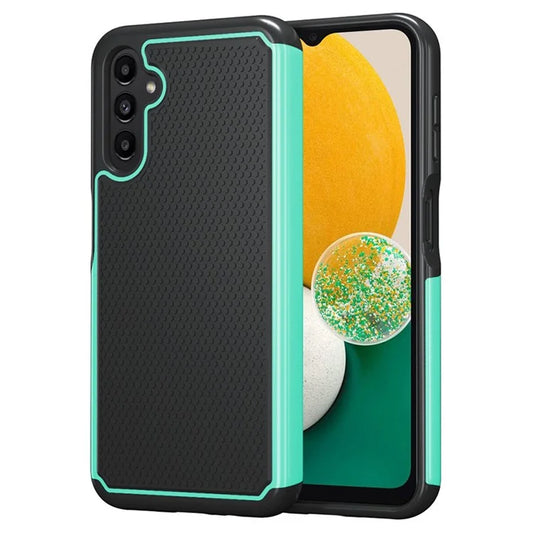For Samsung Galaxy A14 5G Case Football Texture PC+TPU Mobile Phone Back Cover+Water Blue